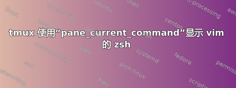 tmux 使用“pane_current_command”显示 vim 的 zsh