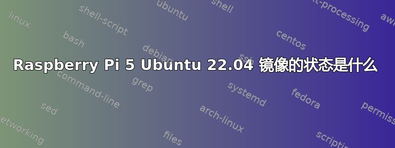 Raspberry Pi 5 Ubuntu 22.04 镜像的状态是什么