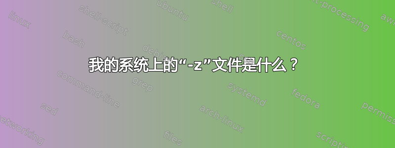 我的系统上的“-z”文件是什么？