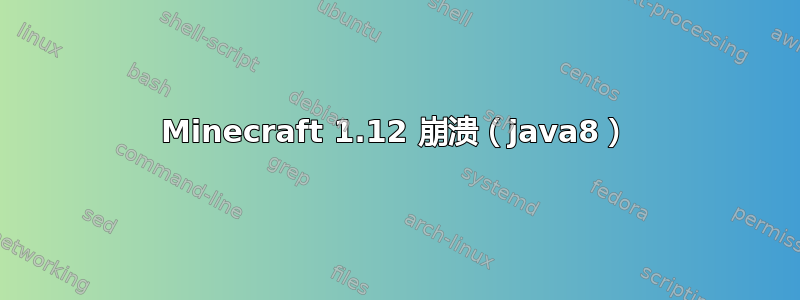 Minecraft 1.12 崩溃（java8）