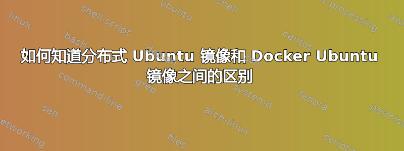 如何知道分布式 Ubuntu 镜像和 Docker Ubuntu 镜像之间的区别