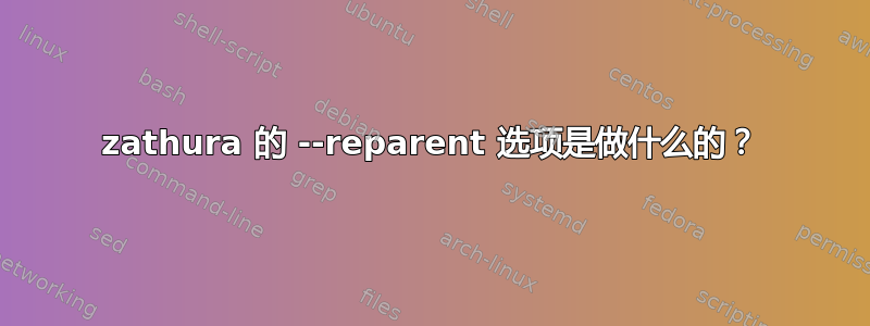 zathura 的 --reparent 选项是做什么的？