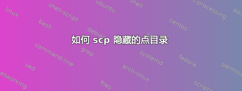 如何 scp 隐藏的点目录