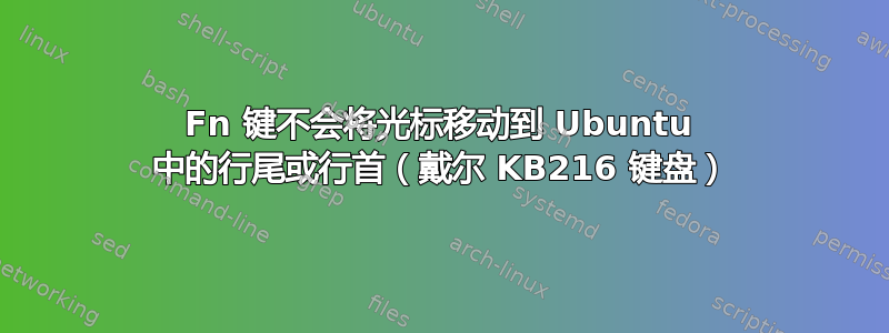 Fn 键不会将光标移动到 Ubuntu 中的行尾或行首（戴尔 KB216 键盘）