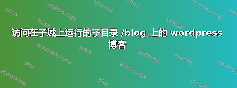 访问在子域上运行的子目录 /blog 上的 wordpress 博客