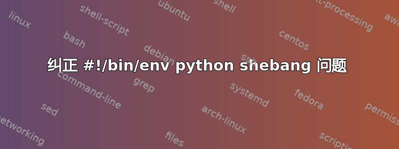 纠正 #!/bin/env python shebang 问题