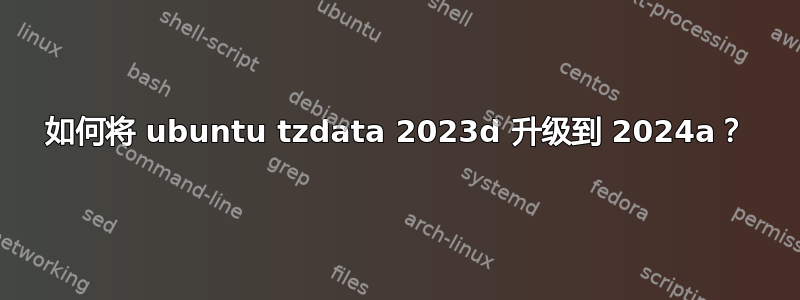 如何将 ubuntu tzdata 2023d 升级到 2024a？