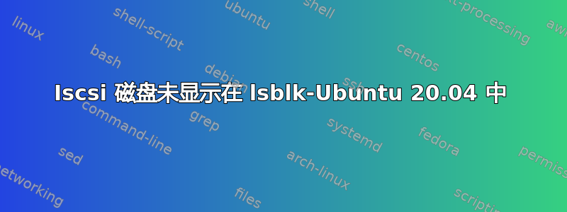 Iscsi 磁盘未显示在 lsblk-Ubuntu 20.04 中