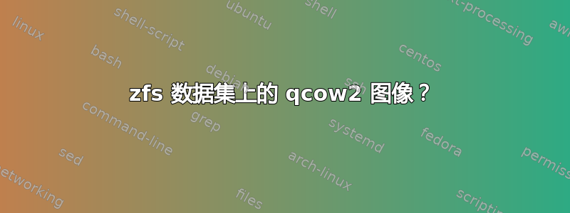 zfs 数据集上的 qcow2 图像？