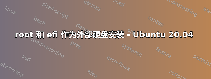 root 和 efi 作为外部硬盘安装 - Ubuntu 20.04