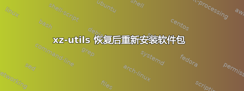 xz-utils 恢复后重新安装软件包 