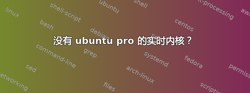 没有 ubuntu pro 的实时内核？