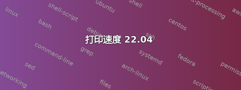 打印速度 22.04