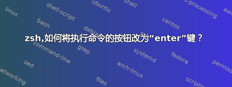 zsh,如何将执行命令的按钮改为“enter”键？