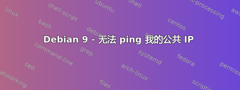 Debian 9 - 无法 ping 我的公共 IP