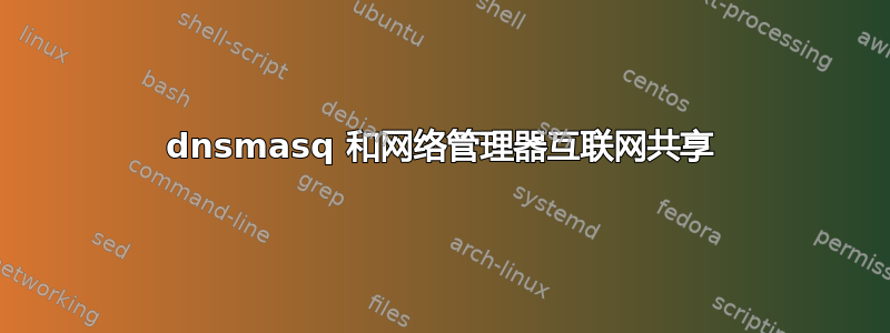 dnsmasq 和网络管理器互联网共享