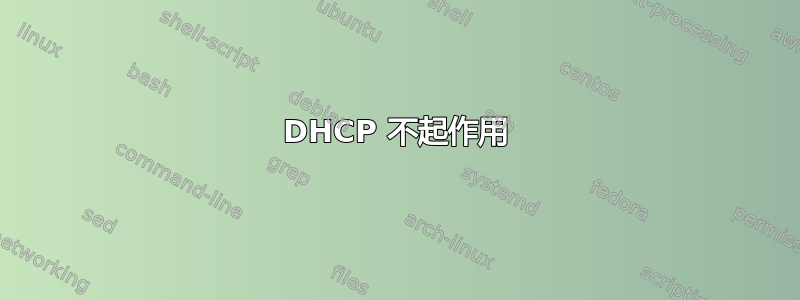 DHCP 不起作用