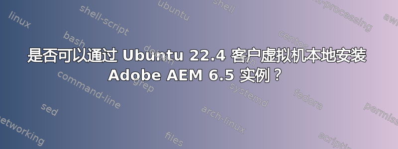 是否可以通过 Ubuntu 22.4 客户虚拟机本地安装 Adob​​e AEM 6.5 实例？