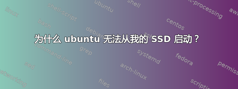 为什么 ubuntu 无法从我的 SSD 启动？