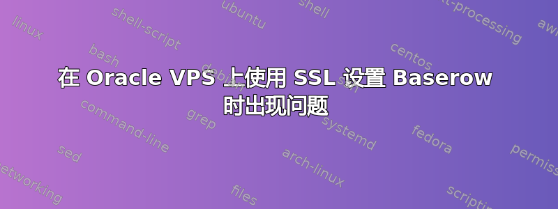 在 Oracle VPS 上使用 SSL 设置 Baserow 时出现问题