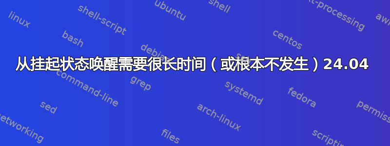 从挂起状态唤醒需要很长时间（或根本不发生）24.04