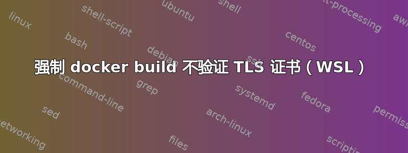 强制 docker build 不验证 TLS 证书（WSL）