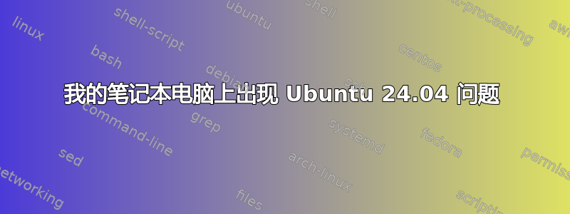 我的笔记本电脑上出现 Ubuntu 24.04 问题