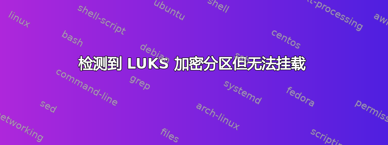 检测到 LUKS 加密分区但无法挂载