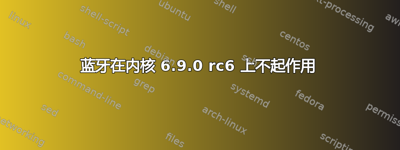 蓝牙在内核 6.9.0 rc6 上不起作用