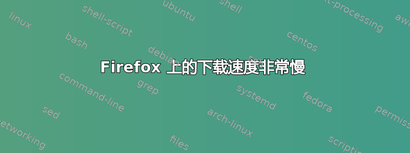 Firefox 上的下载速度非常慢