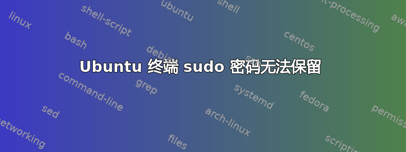 Ubuntu 终端 sudo 密码无法保留