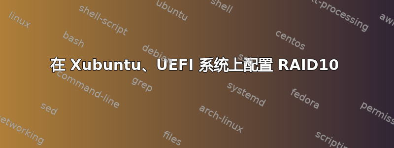 在 Xubuntu、UEFI 系统上配置 RAID10