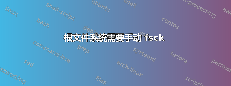 根文件系统需要手动 fsck