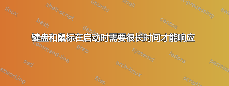 键盘和鼠标在启动时需要很长时间才能响应