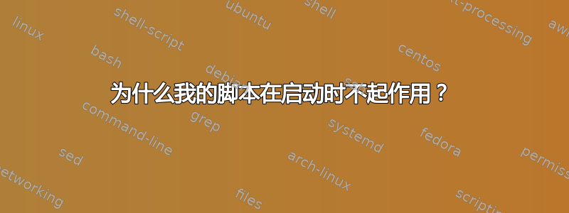 为什么我的脚本在启动时不起作用？