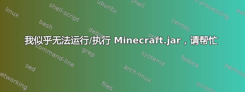 我似乎无法运行/执行 Minecraft.jar，请帮忙