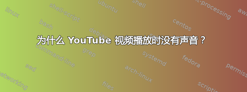 为什么 YouTube 视频播放时没有声音？