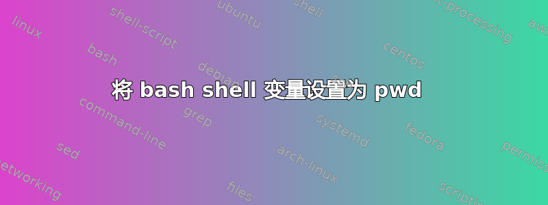 将 bash shell 变量设置为 pwd 