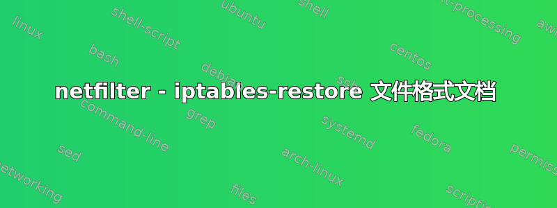 netfilter - iptables-restore 文件格式文档