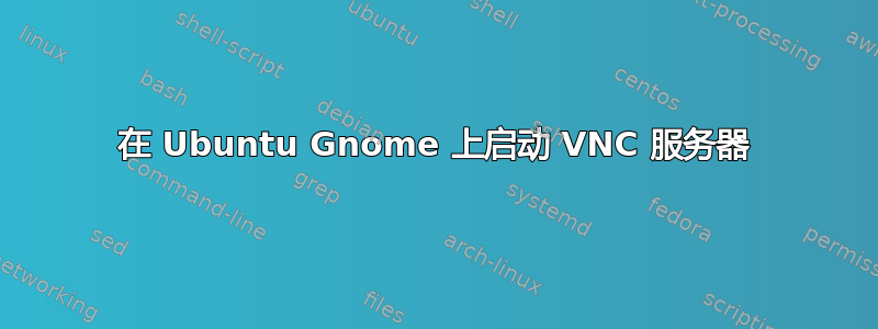 在 Ubuntu Gnome 上启动 VNC 服务器