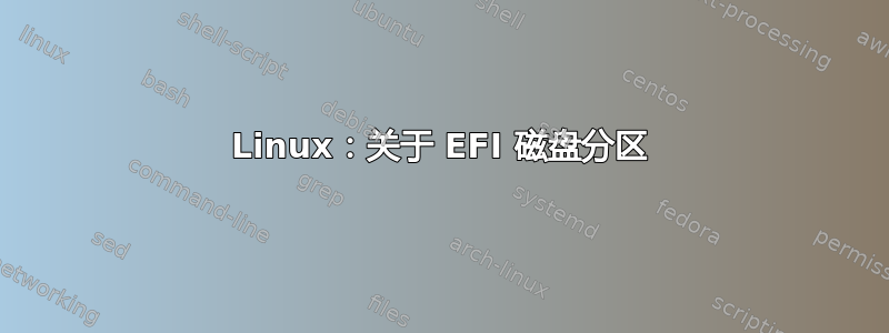 Linux：关于 EFI 磁盘分区