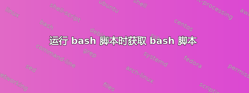 运行 bash 脚本时获取 bash 脚本