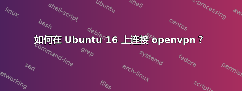 如何在 Ubuntu 16 上连接 openvpn？