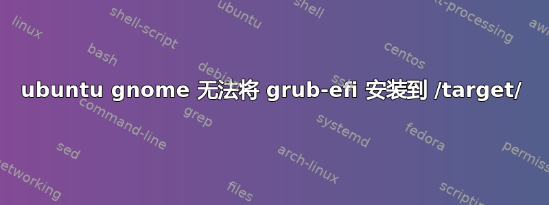 ubuntu gnome 无法将 grub-efi 安装到 /target/