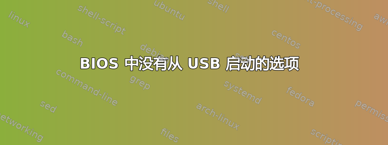 BIOS 中没有从 USB 启动的选项 