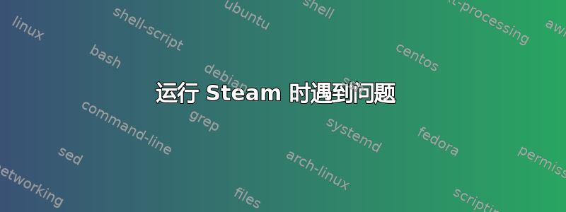 运行 Steam 时遇到问题 