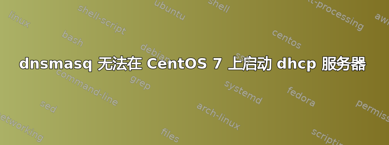 dnsmasq 无法在 CentOS 7 上启动 dhcp 服务器