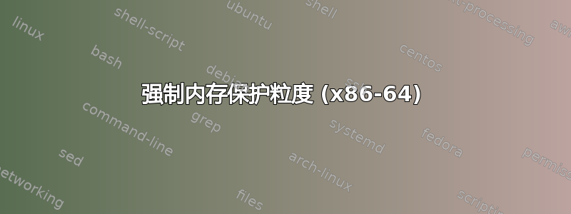 强制内存保护粒度 (x86-64)