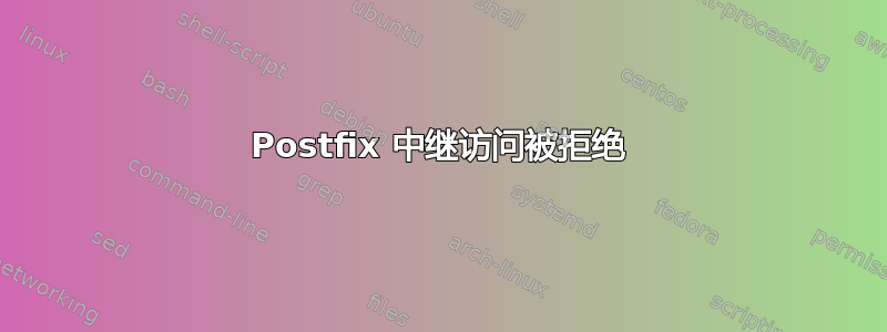 Postfix 中继访问被拒绝