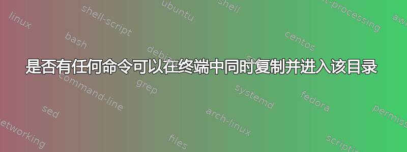 是否有任何命令可以在终端中同时复制并进入该目录